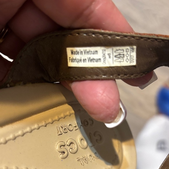 CROCS Brown and Cream Sandals - Picture 3 of 3